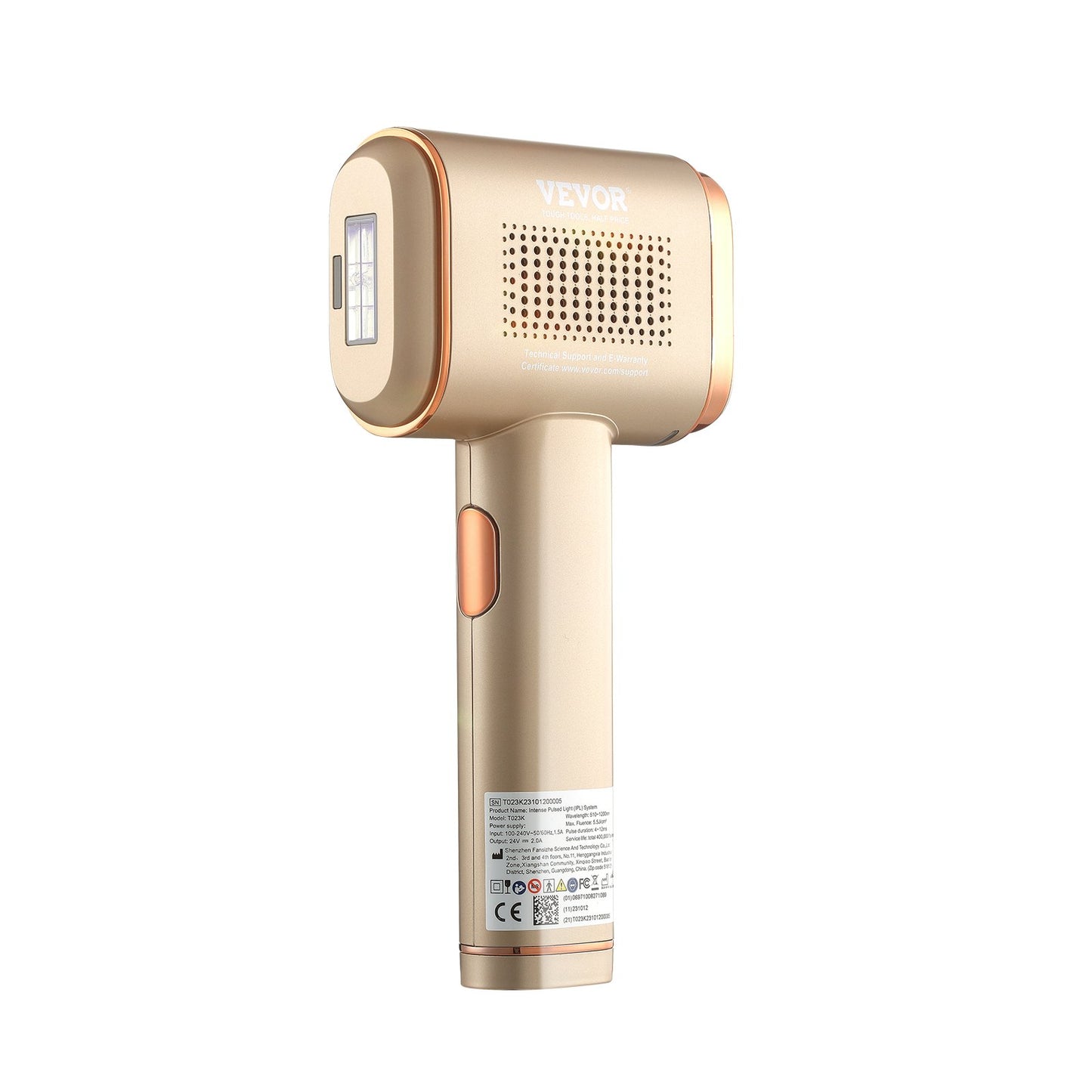 VEVOR IPL Hair Removal, Permanent Hair Removal with Sapphire Ice Cooling System, Painless At-Home Hair Removal Device for Women Men, Auto Manual Modes, 5 Levels for Body & Face